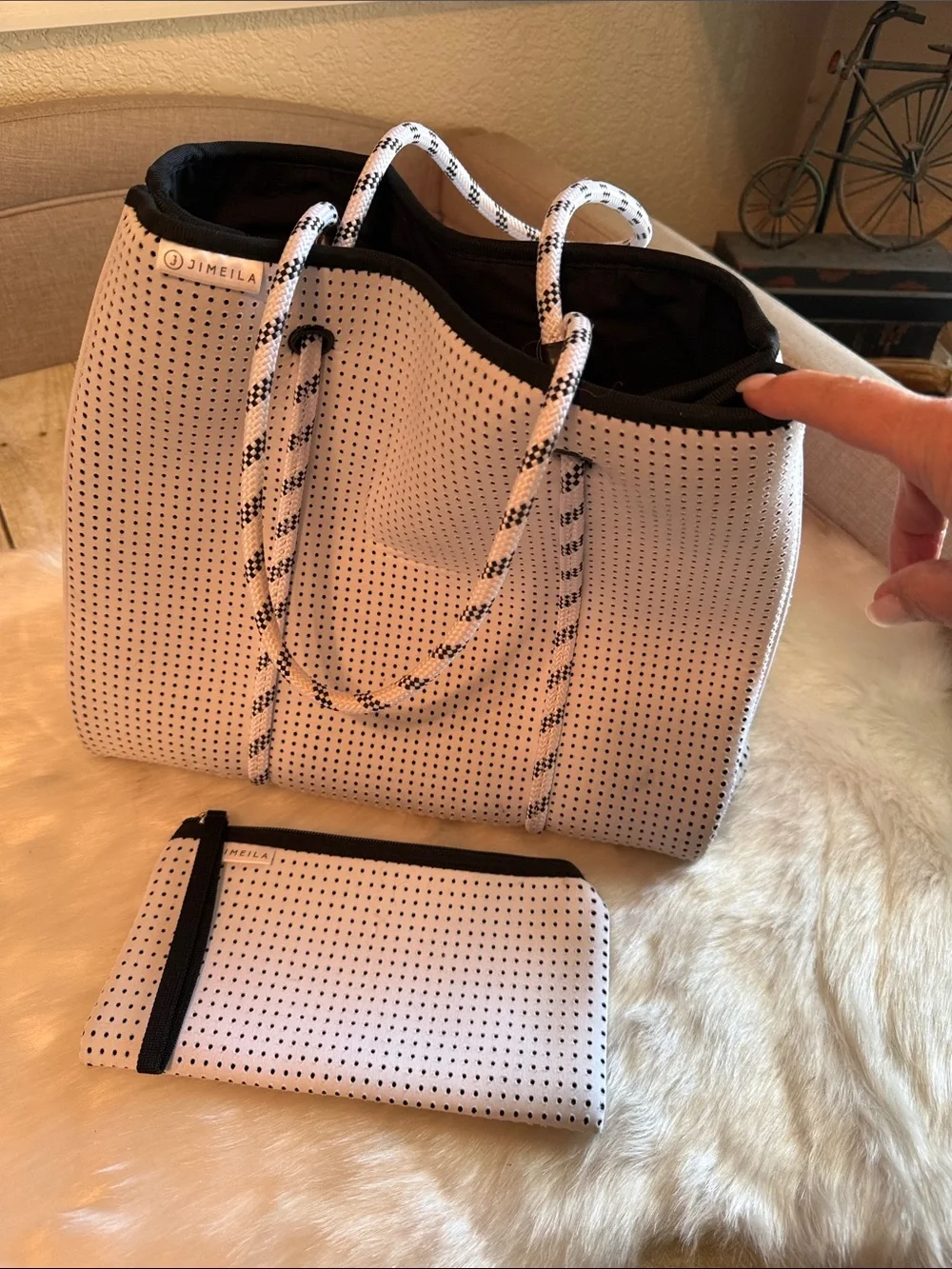 Jimeila Sporty Spice Neoprene Tote Bag and Matching Pouch